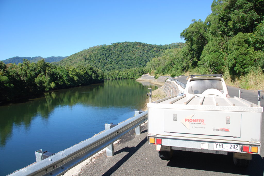 Backing the camper trailer