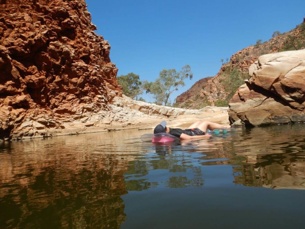 Relaxing in Redbank Gorge