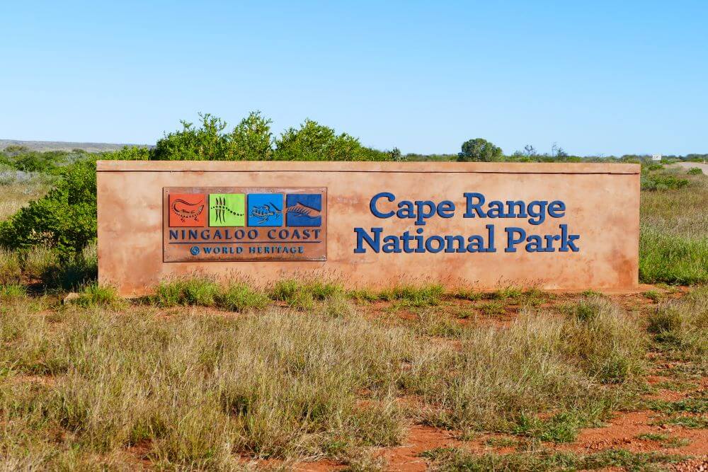 Cape Range National Park Sign